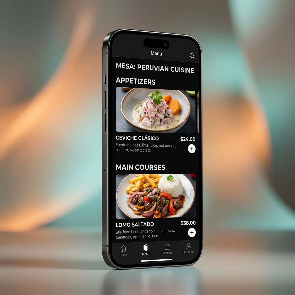 Filo App Digital Menu Preview